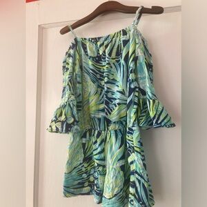 Lilly Pulitzer Blue and Green Kids Romper